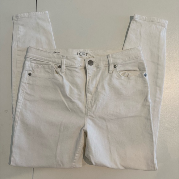 LOFT Women's White Skinny Jeans - Picture 1 of 8
